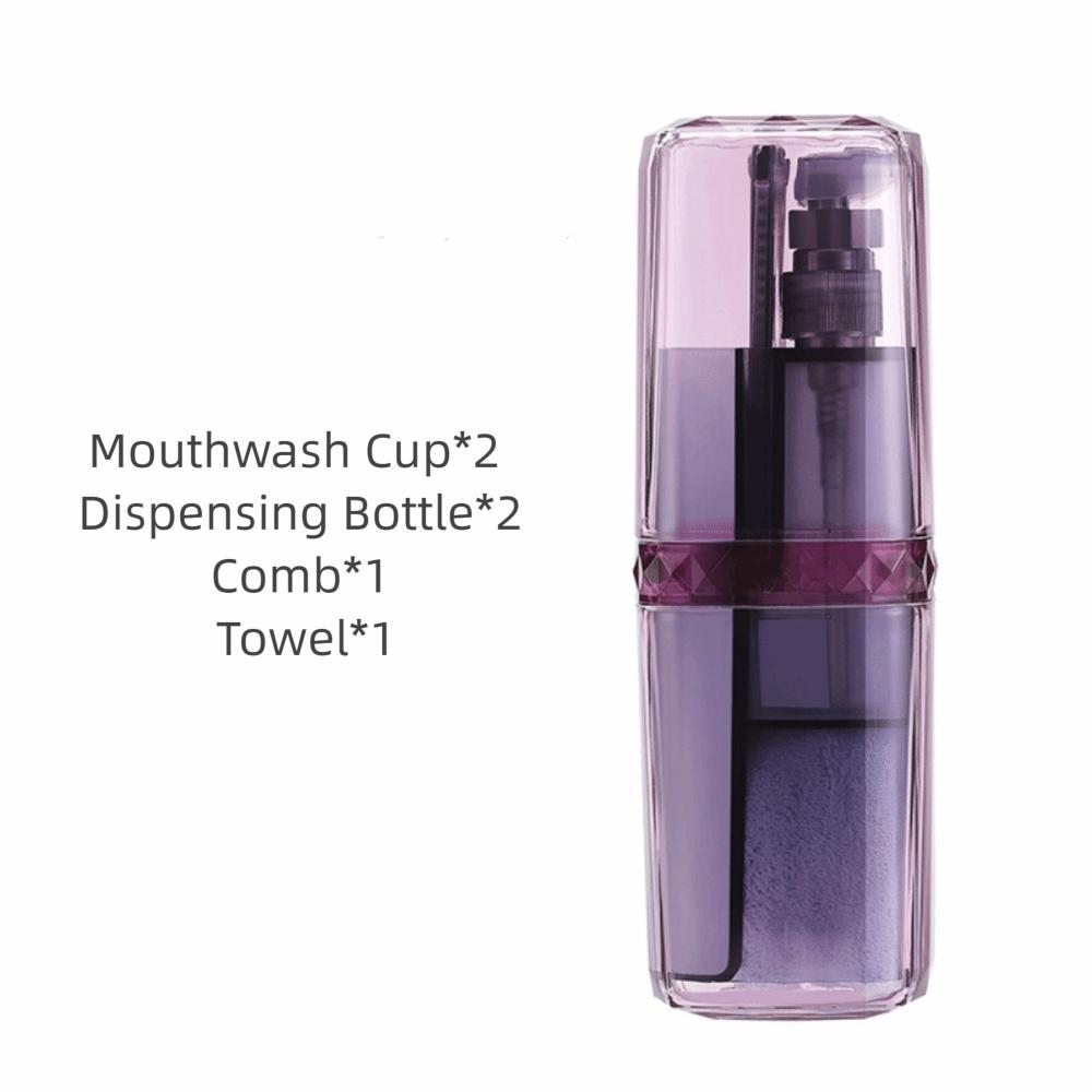 6pcs/set Toothbrush Storage Box Partitioned Toothbrush Cup Case Travel Mouthwash Cup Camping