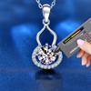 Настоящее ожерелье из муассанита 1,0 карата, роскошное ожерелье из стерлингового серебра 925 пробы с подвеской в ​​виде тыквы для женщин, сверкающие свадебные украшения для невесты