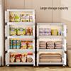 Movable Bedroom & Living Room Storage Cabinet: Folding Wardrobe & Plastic Organizer Shelving Unit