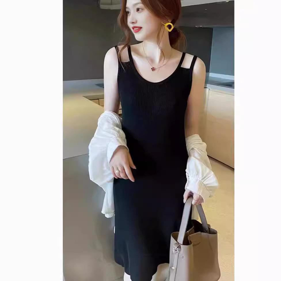 Женская юбка на подтяжках с двойным плечом, весна/лето 2024 г. - универсальное платье богини темперамента