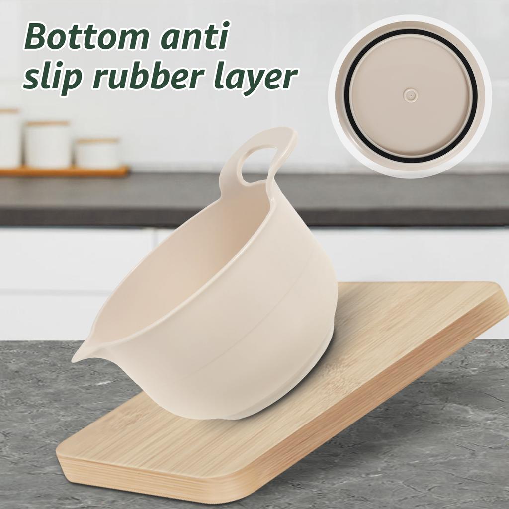 Набор из 4 пластиковых мисок для смешивания, многоразовые пластиковые вкладывающиеся миски для смешивания, многофункциональные вкладывающиеся контейнеры для кухни, для готовки, выпечки