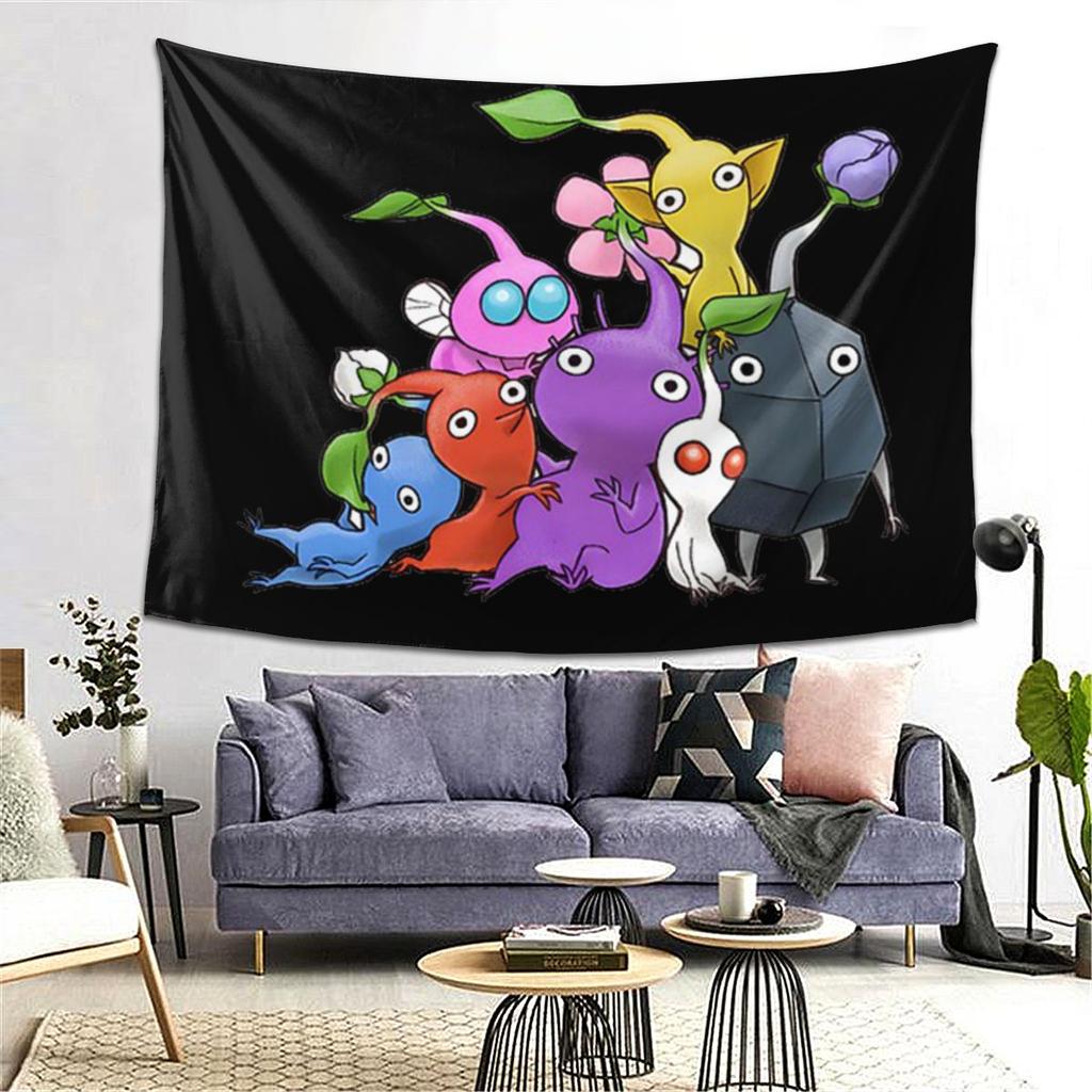 170 Pikmin Ideas Game Art Tapestry Decoration Art Aesthetic Tapestries for Living Room Bedroom Home Wall Cloth Wall Hanging