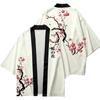 Японский традиционный кардиган-халат для мужчин и женщин Харадзюку с принтом сакуры Кимоно Косплей Женский пляжный Хаори Юката Кимоно