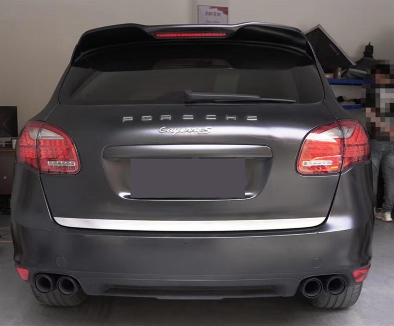 11-23 Porsche Cayenne Улучшенные насадки на глушитель (Quad Exhaust Tips), Трехслойные, Спортивные, Черные
