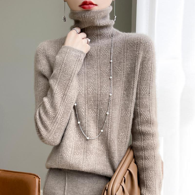 Женский кашемировый свитер Qinghe Cashmere 30% кашемир 70% шерсть Осень и Зима Пуловер Теплый и Модный