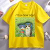 Funny Meowl Cat Owl Meme Tshirt Im A New Soul Cat Graphic T Shirts Casual Short Sleeve Brainrot Cat Tshirts Round Neck Tops
