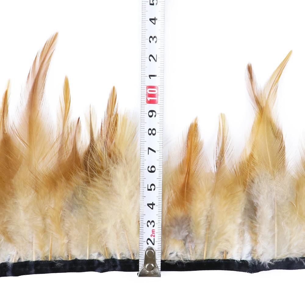 3-5 Red Tip Cloth Edge Stage Shooting Props Colored Chicken Feather Cloth With Evening Dress Skirt Diy