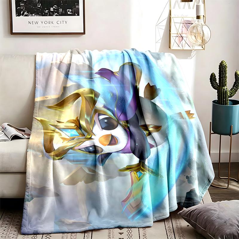 Teamfight Tactics Theme Blanket Suitable For The Sofa Camping And Travel Made Of Soft Flannel Material An Ideal Gift For Occasions Such As Birthday
