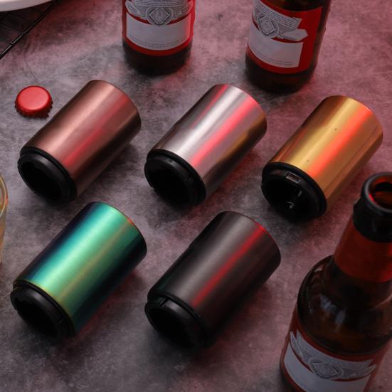 Automatic Beer Bottle Opener Magnetic Stainless Steel Push-pull Bottle Opener Portable
