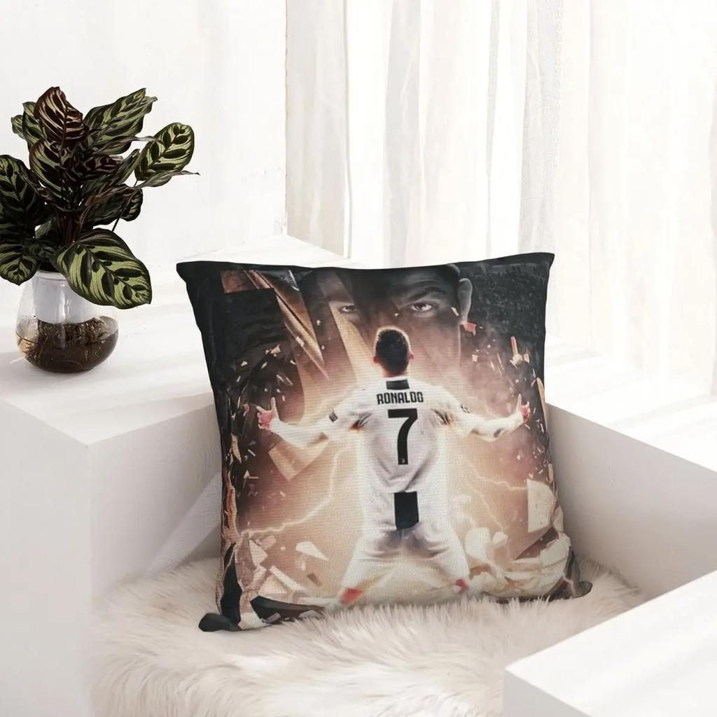 Ronaldo Football Soccer Pillowcase Soft Polyester Cushion Cover Decorative Pillow Case Cover Home Zippered