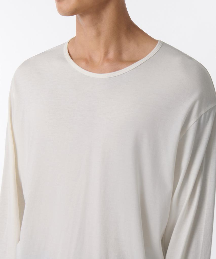 MUSINSA STANDARD Relaxed Cr Scoop Neck Long Sleeve T-Shirt [Cream]