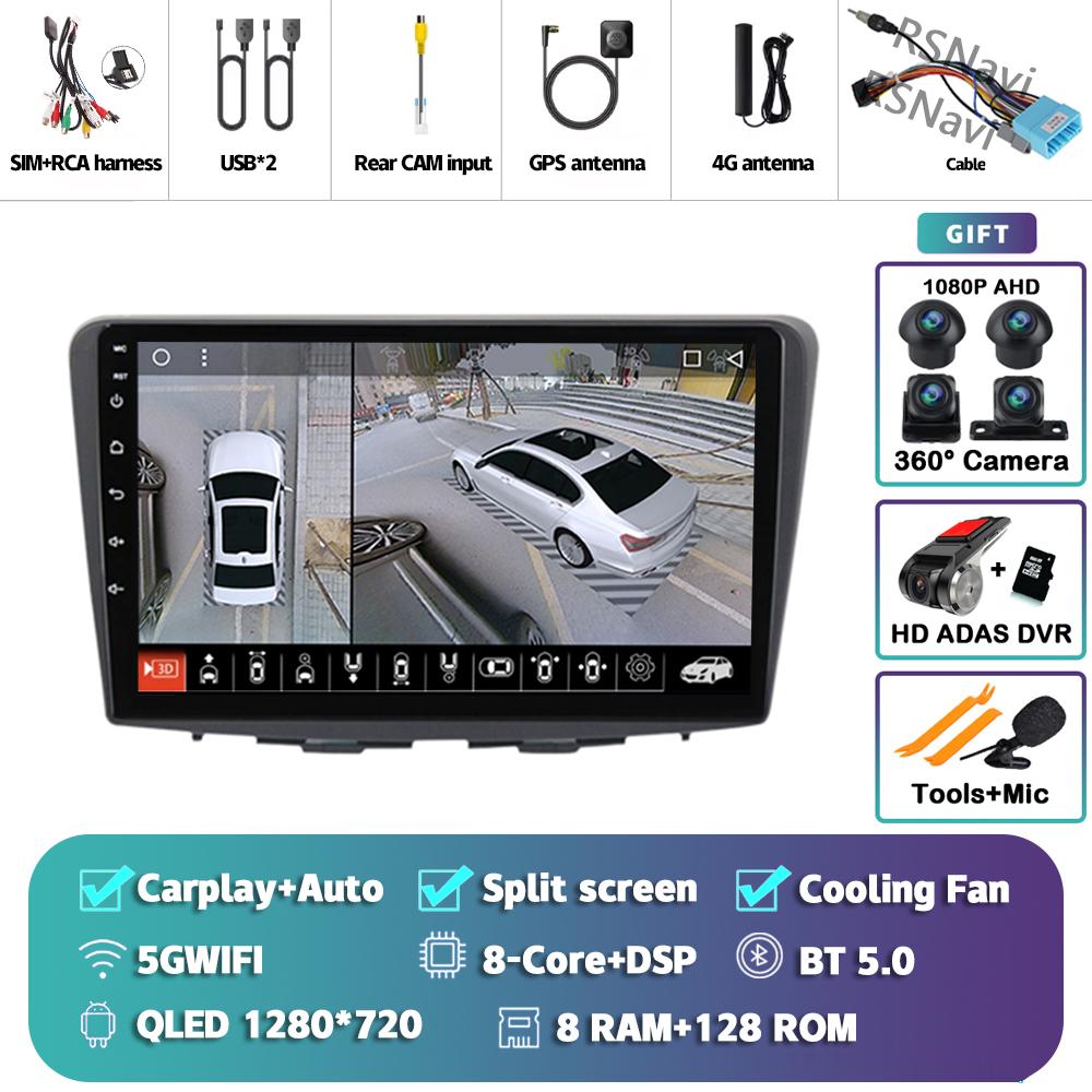 Android 14 Carplay Auto For Suzuki Baleno 2015 - 2018 Car Radio Player Multimedia stereo Navigation AI Voice Head Unit DVD 2Din