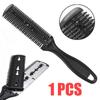 Men Blade Razor Professional Hairdressing Tools Double Sided Razors Hair Razor Comb Magic Blade