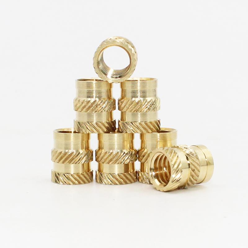 Brass Hot Melt Heat Insert Nuts Kit M2 M2.5 M3 M4 M5 M6 Thread Embedment Copper Nut Pressed Fit into for 3D Printer Plastic Case