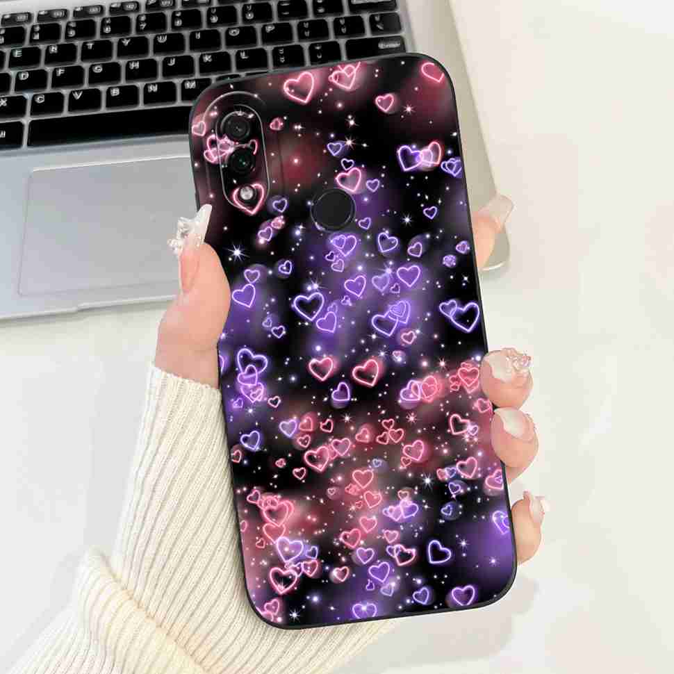 For Xiaomi Redmi Note 7 6.3" Casing Cute Cartoon Shockproof Back Cover For Redmi Note 7 note7 Flower Soft Silicone Phone Cases