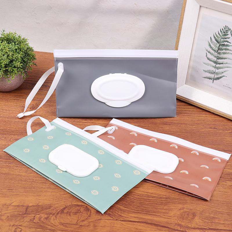 1 шт. Ева Портативная коробка для салфеток на кнопках Сумка для влажных салфеток Крышка-клапан Косметичка Уличные полезные аксессуары для детской коляски