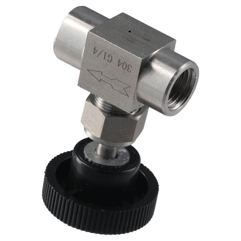 Игольчатый клапан из нержавеющей стали 304 1/4" NPT Запорный трубный фитинг Трубка для воздуха Ручной клапан Вода Газ Масло