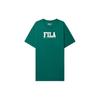 Fila Logo Print Casual Loose Fashion Breathable Short Sleeve Dress Women Dresses Cats-Eye-Green F51W429315ATQ
