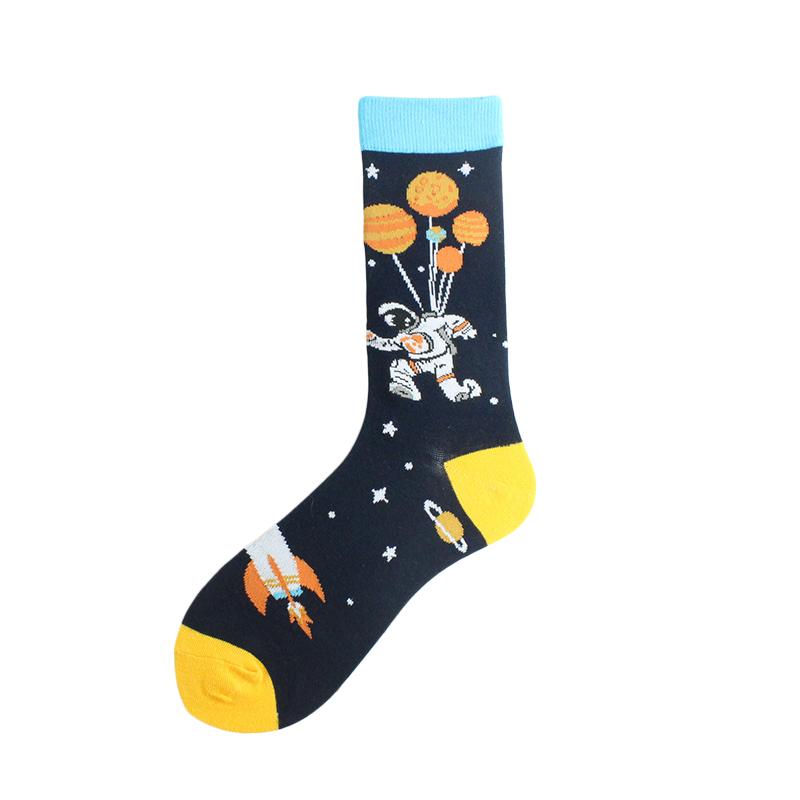 Happy Design Funny Socks Men Unisex Sheep Beer Dinosaur Pattern Sokken Divertidos Jacquard Calcetines Unisex Hip Hop Skateboard