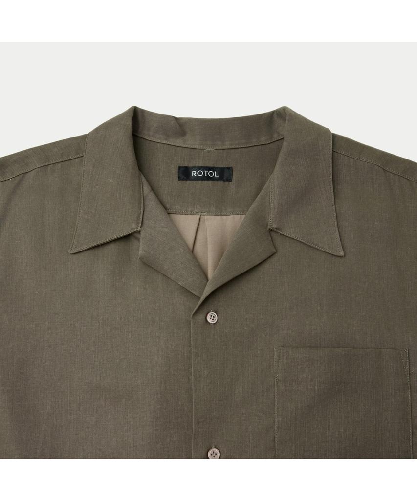 Silijeu Rotol Pigment Gabardine Open Collar Shirt Svsfm26501Brx