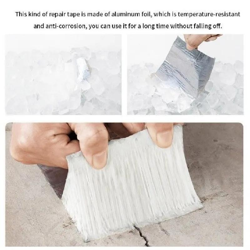 2023 Супер Супер Супер Прочная Бутиловая Лента Из Алюминиевой Фольги Водонепроницаемая Утолщенная Самоклеящаяся Уплотнительная Лента Для Ремонта Кровельных Труб Стикер Стоп Утечки Лента