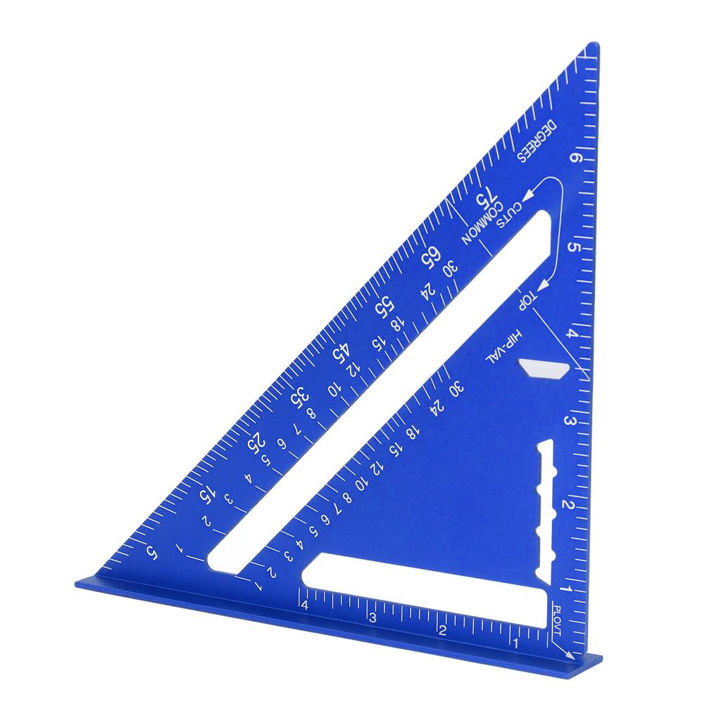 Плотницкий угольник 7 дюймов, столярный инструмент для измерения стропил, 90 45 градусов, металл, алюминиевый сплав