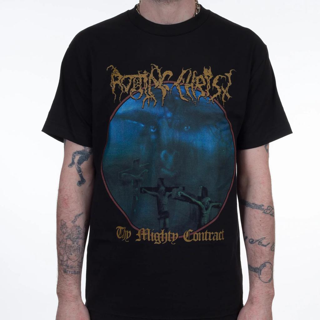 Rotting Christ Под нашим Черным Культом Тур Группа Рок Музыка Художественный Стиль Летняя Повседневная Футболка Унисекс и Женская Люксовый Бренд