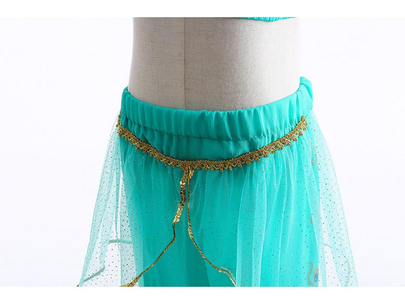 Латинская волшебная лампа Костюм принцессы Жасмин на Хэллоуин для девочек - Идеально подходит для танцев и выступлений в детском саду