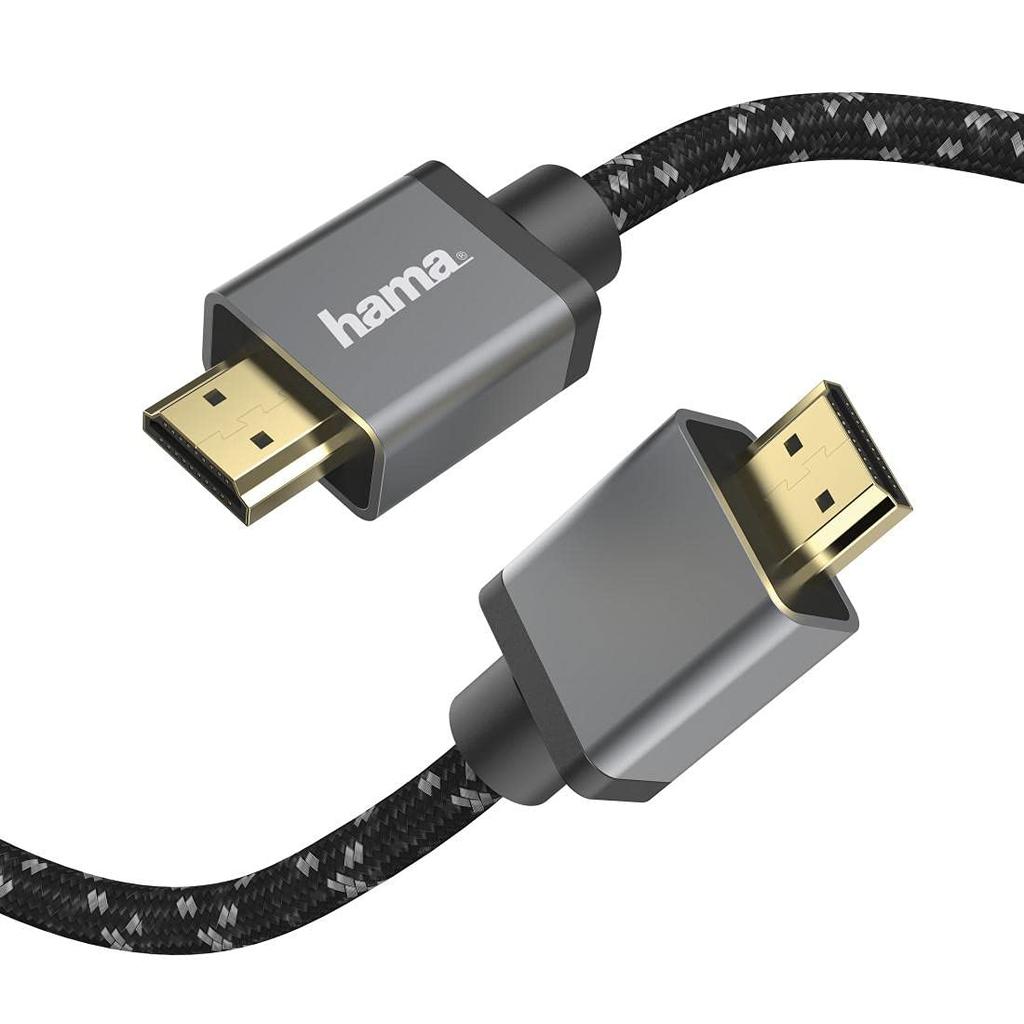 Hama Germany Ultra High Speed Plug M HDMI™ Cable, Certified, - Plug, 8K, Alu, 1.0