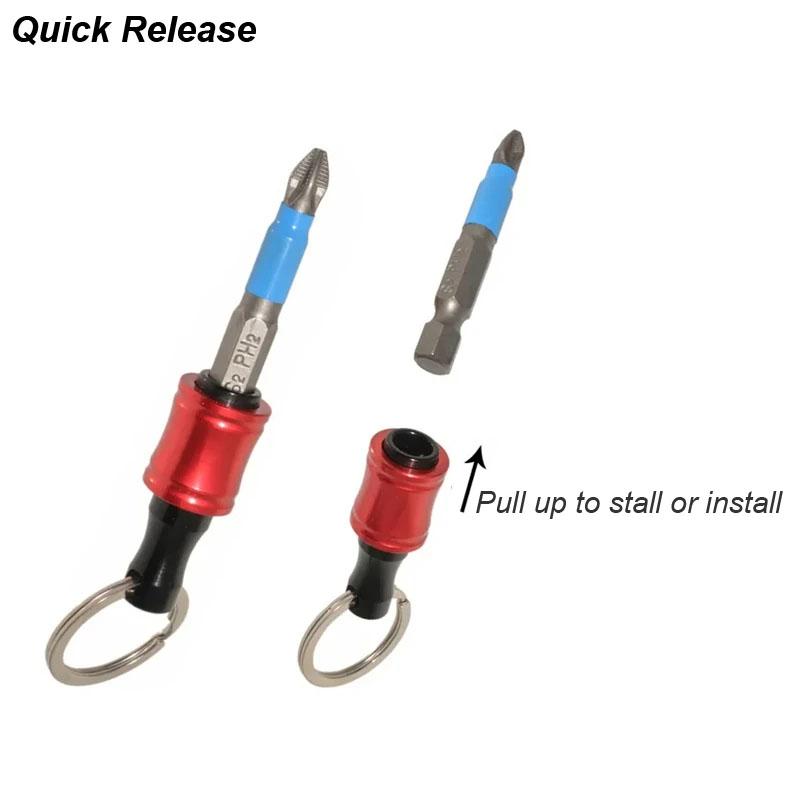 Держатель бит-отверток с карабином 1/4 шестигранный хвостовик быстросъемный удлинитель винтовой адаптер насадка небольшой инструмент