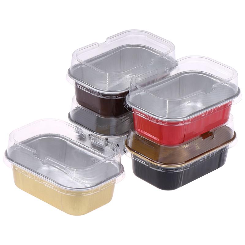 10шт прямоугольные формы для выпечки из алюминиевой фольги с крышкой, инструменты для выпечки