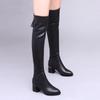 Fashion Tassel Middle Heel Long Boots for Women Pointed Toe Knee High Shaft Shoes Woman Boot On Offer Winter 2024 Novelty Footwear Gyaru