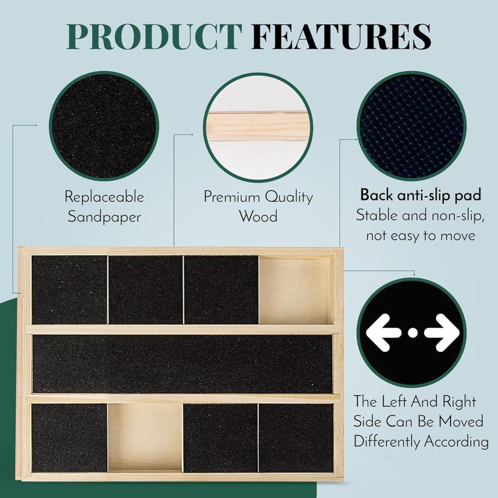 Dog Nail Scratch Board, Dog Nail Scratch Board With , Pull-Out Dog Nail File Board, Adjustable Height Dog Nail Scratching Board For All Breeds Dogs