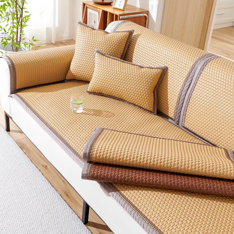 High-Grade Pe Rattan Sofa Mat New Summer And Summer Seat Cushion Non-Slip Cover Cloth Towel Hair