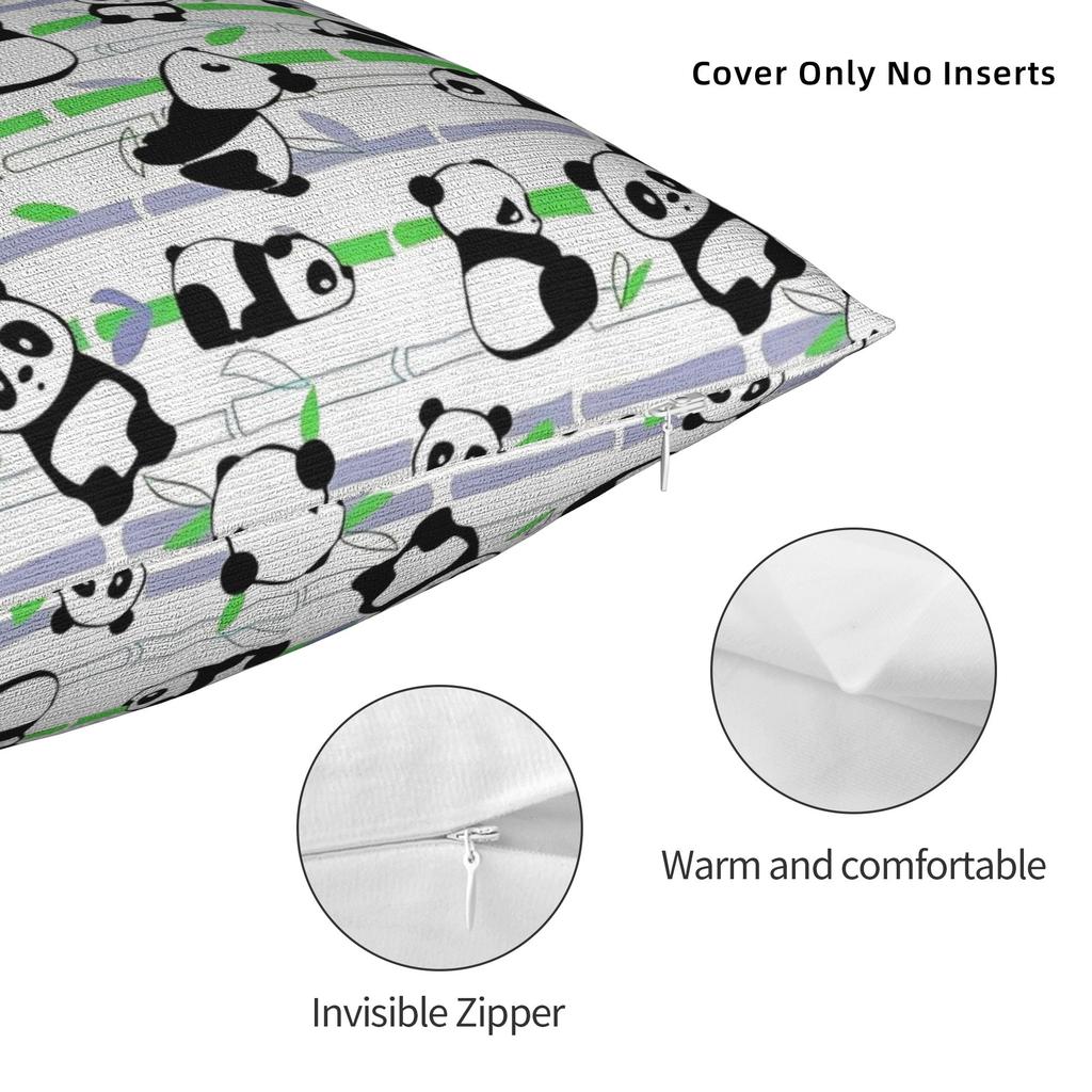 Panda Animal Pillowcase Polyester Cushion Cover Decor Throw Pillow Case Cover Seat 40*40Cm