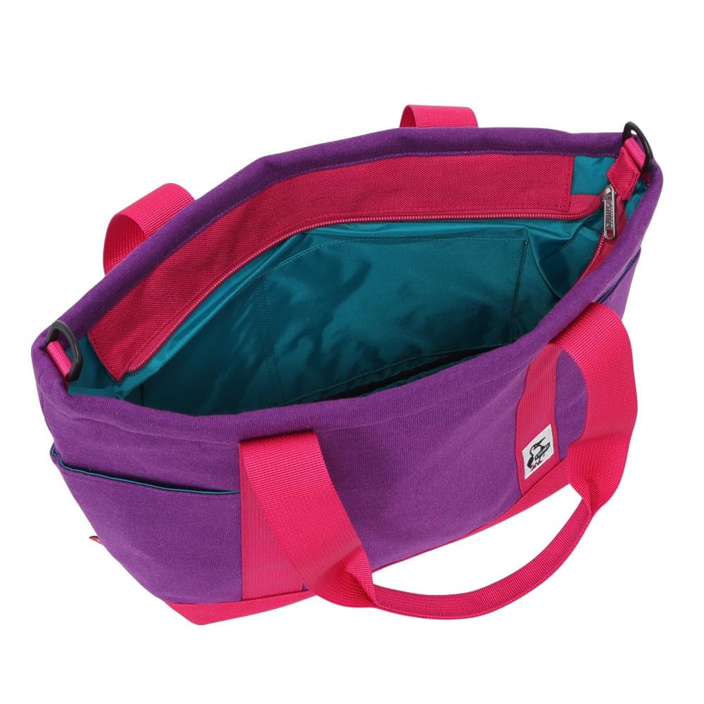 Сумка-тоут с открытым верхом, нейлоновая [Chums] CH60-3606 H-фиолетовый/розовый