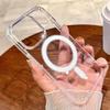 For iPhone 16 Pro Max Luxury Magsafe Magnetic Transparent Frame Phone Case For iPhone 11 12 13 14 15 16 Plus X XS XR XS Max Protective Cover