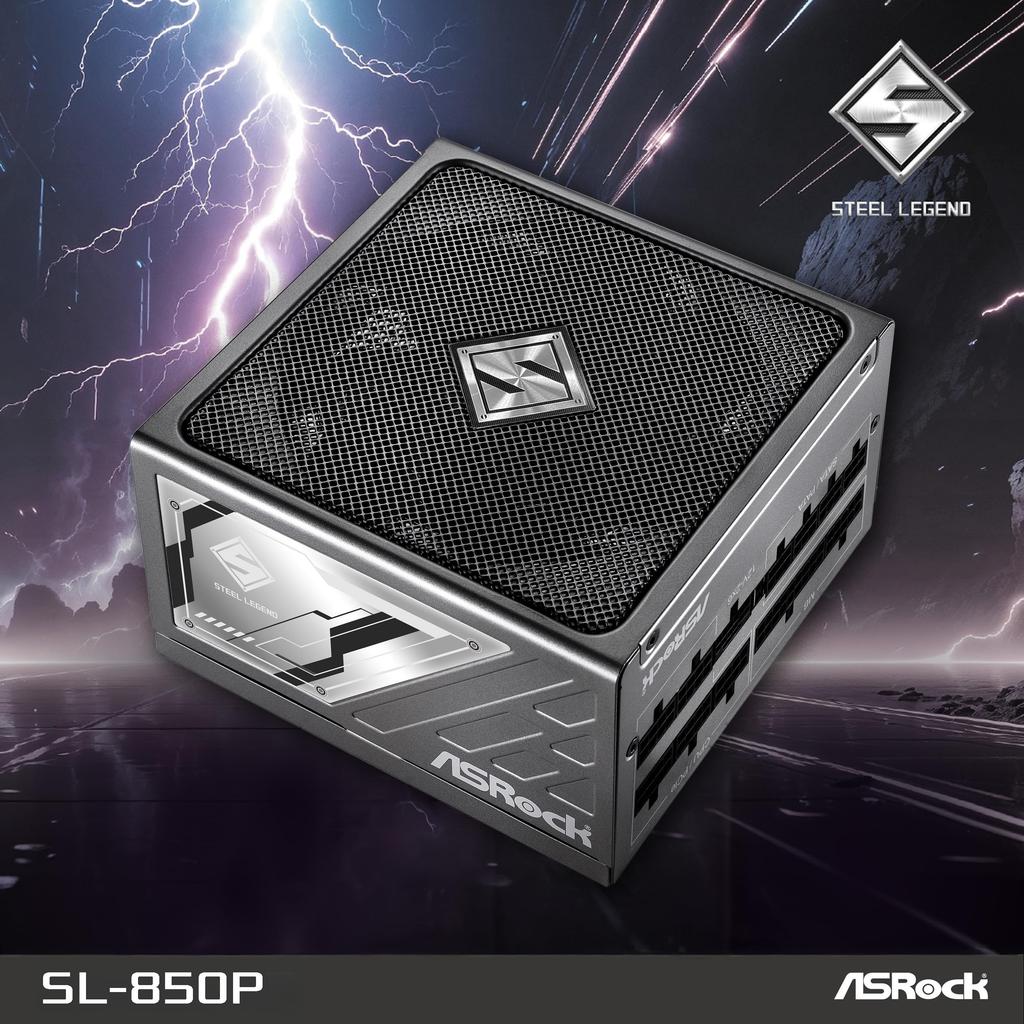 Блок питания для ПК ASRock Steel Legend 850 Вт PCIe 5.1, Совместимый с PCIe 5.1, 80 PLUS Platinum, ATX 3.1 Полностью модульный, В комплекте кабель 12V-2x6, SL-850P