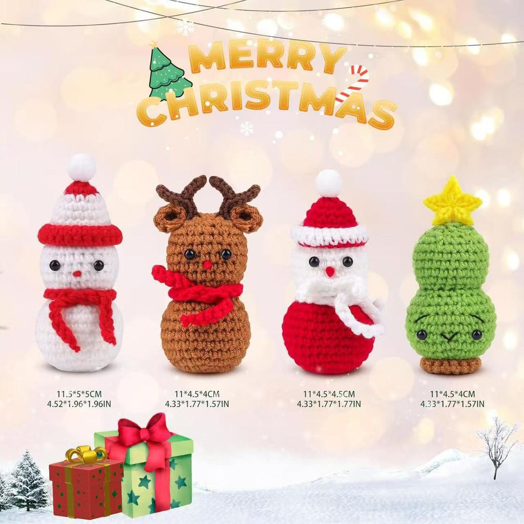Christmas Knitted Xmas Tree Doll Positive Energy Snowman Doll Desktop Decorative Ornament Festival Gifts Party Decorative Props