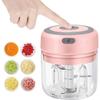 Electric Mini Garlic Chopper, 250ML USB Mini Food Chopper Garlic Mincer, Vegetable Chopper, Onion Chopper, Portable Small Food Processor