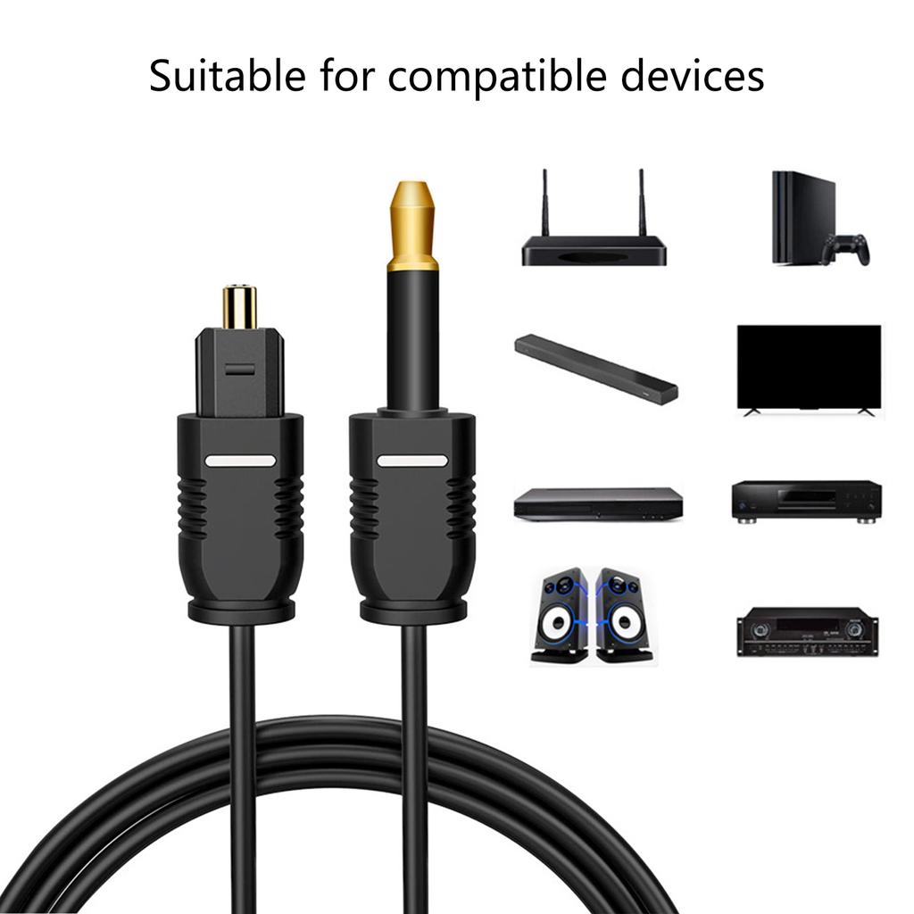 192 кГц ЦАП Оптический в 3,5 мм конвертер Однонаправленный оптический аудиокабель Адаптер Простой для PS4 HDTV DVD Set top Boxes