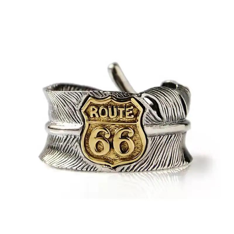 Модный Кулон Route 66 Mother Road Ожерелье из Нержавеющей Стали Мужское Женское Винтажное Гонки на Мотоциклах Вечеринка Украшения