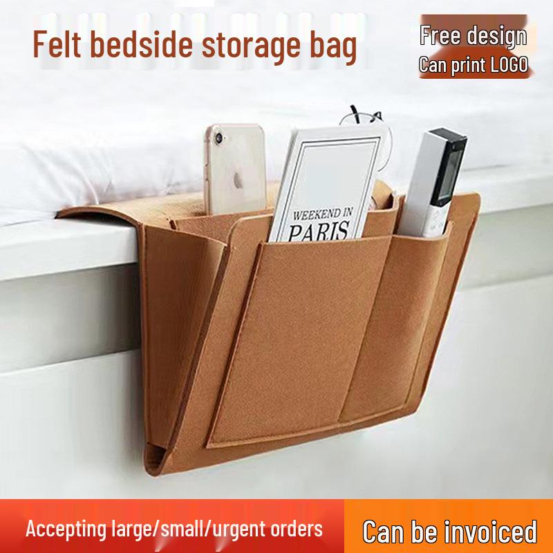 Felt Sofa & Bedside Storage Bag - Living Room, Dorm, or Home Organizer