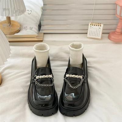 Модные туфли Мэри Джейн для женщин 2024 года, трендовые британские туфли-оксфорды с круглым носком, черные туфли на плоской подошве, повседневные женские кроссовки, женская обувь, лоферы