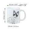 Snowshoe - cup with a cat, cute cup with graphics, a gift with your photo from the Art-Dog brand