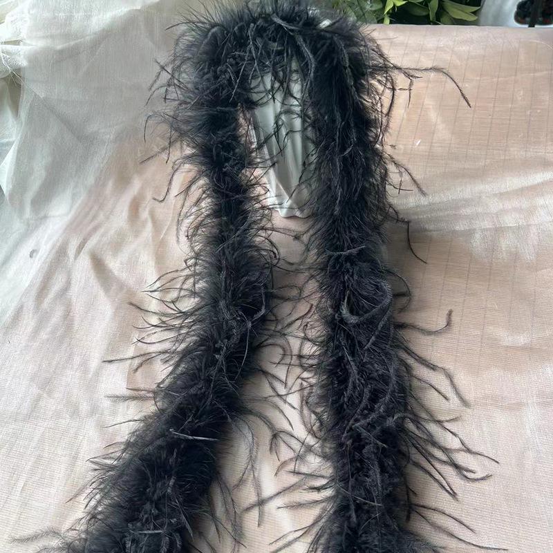 Ostrich Feather Strips and Headdresses: Perfect for Evening Gowns, Wedding Dresses, and Clothing Decoration