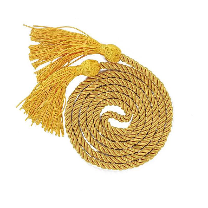 170CM Graduation Honor Cord Double Fringe Tassels Long Rope for Academic Ceremony Student Outfit Party Accessory