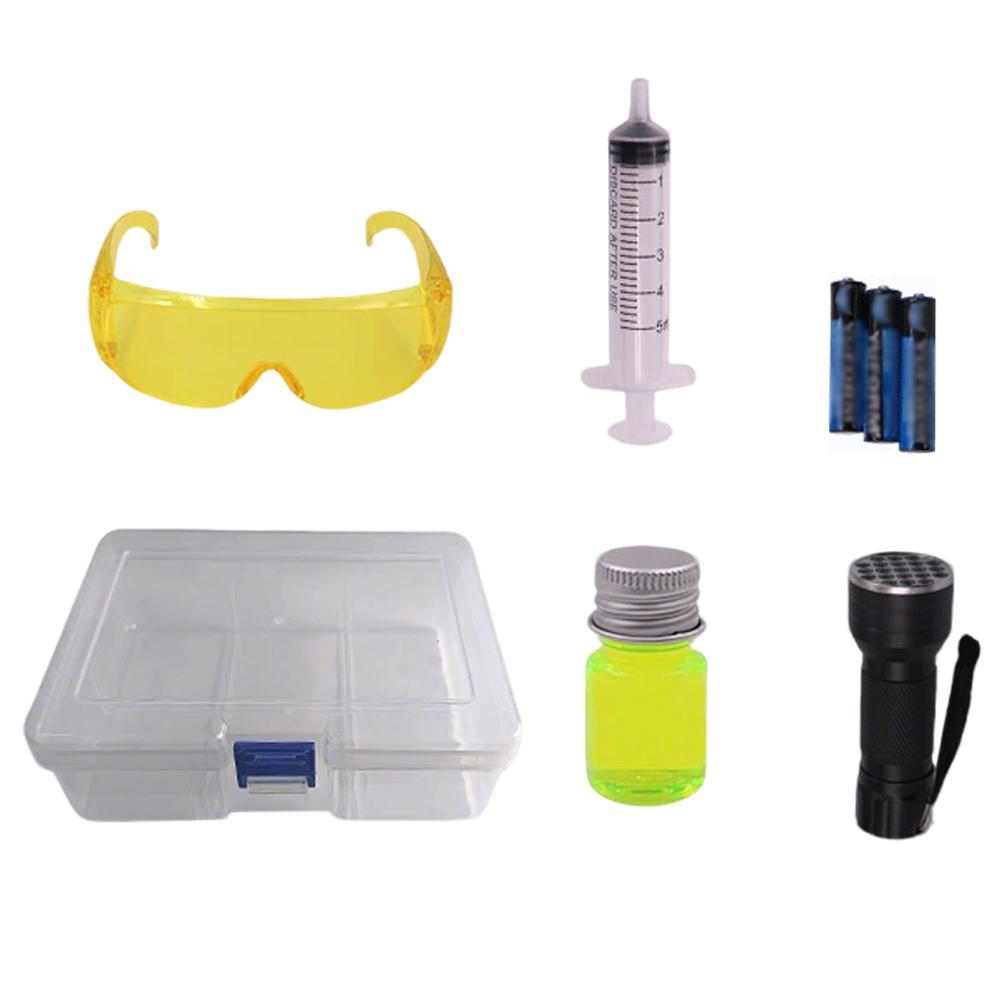 Auto UV Dye Air Conditioning Leak Test Repair Fluorescent Tools kit Car Air Conditioning A/C System Leak Test Detector Kit