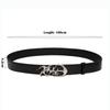 Special Shaped Punk Belt Casual Leather Belt Versatile Pin Buckle Belt  Unisex