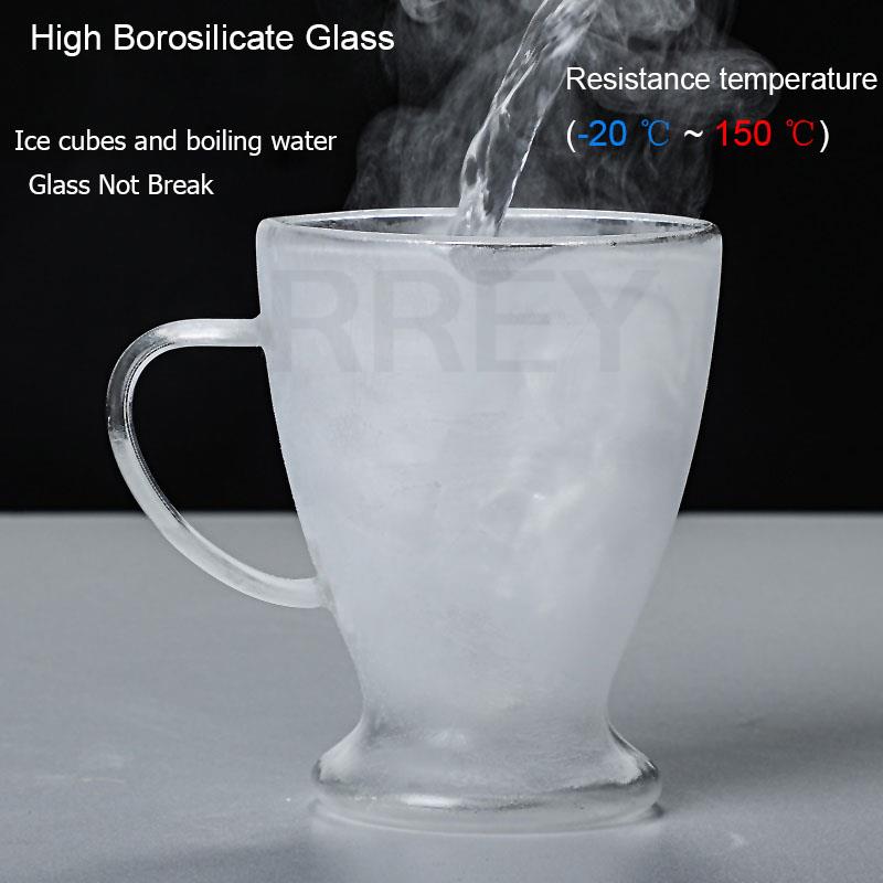 BORREY стеклянная кружка с двойными стенками, боросиликатная термостойкая чашка для чая, молока, лимонного сока, кофе, воды, стакан, кружка для капучино, латте